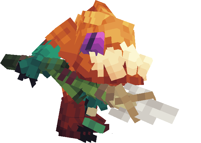Grog creature holding a javelin
